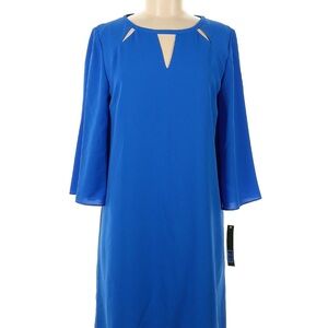 Gianni Bini Blue Sheath Dress with Bell Sleeves